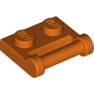 Plate Special 1 × 2 [Side Handle Closed Ends] Reddish Orange