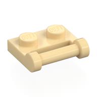 Plate Special 1 × 2 [Side Handle Closed Ends] Tan