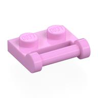 Plate Special 1 × 2 [Side Handle Closed Ends] Bright Pink