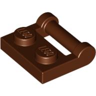 Plate Special 1 × 2 [Side Handle Closed Ends] Reddish Brown