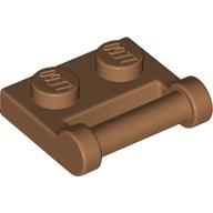 Plate Special 1 × 2 [Side Handle Closed Ends] Medium Nougat