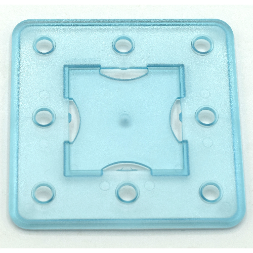 Clikits Rahmen, quadratisch mit 8 Löcher Trans-Very Lt Blue