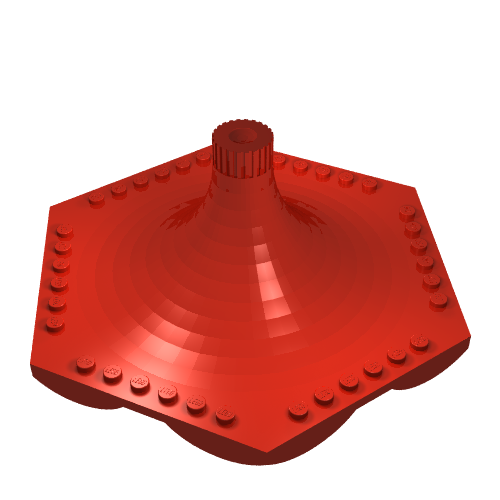 Fabuland, Merry-Go-Round Type 2 Roof Red