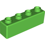 Quatro Brick 1 × 4 Bright Green