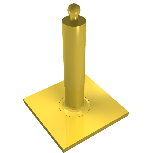 Fabuland Merry-Go-Round Turntable Base 6 × 6 Yellow