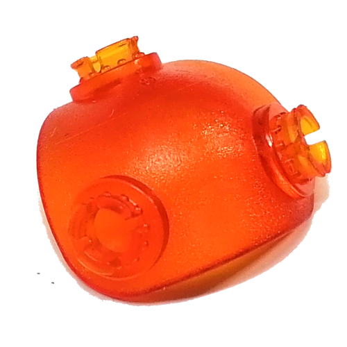 Clikits Connector, Rounded Corner with Three Pins Trans-Orange