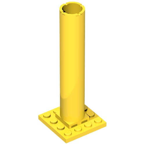 Boat, Mast Section Base 4 × 4 × 9 Gelb