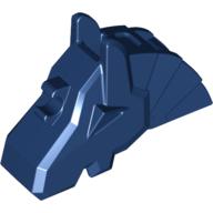 Animal / Creature Accessory, Horse Battle Helmet [Angular, Front Clip] Dark Blue