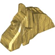 Animal / Creature Accessory, Horse Battle Helmet [Angular, Front Clip] Pearl Gold