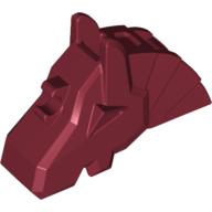 Animal / Creature Accessory, Horse Battle Helmet [Angular, Front Clip] Dunkelrot