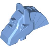 Animal / Creature Accessory, Horse Battle Helmet [Angular, Front Clip] Medium Blue