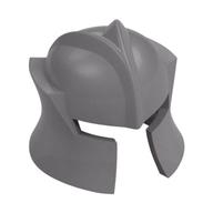 Helmet Castle with Cheek Protection Angled Flat Silver