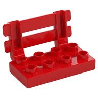 Duplo Fence/Bench 2 × 4 Red