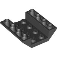 Brick Sloped Inverted 45° 4 × 4 Double with 4 × 2 Recessed Black