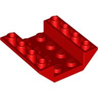 Brick Sloped Inverted 45° 4 × 4 Double with 4 × 2 Recessed Red