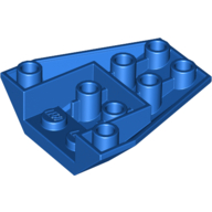 Brick Wedged, Sloped Inverted 4 × 4 Triple [2 Connections between Front Studs] Blue