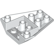 Brick Wedged, Sloped Inverted 4 × 4 Triple [2 Connections between Front Studs] White