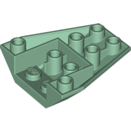 Brick Wedged, Sloped Inverted 4 × 4 Triple [2 Connections between Front Studs] Sand Green
