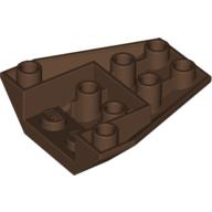 Brick Wedged, Sloped Inverted 4 × 4 Triple [2 Connections between Front Studs] Brown