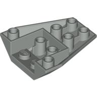 Brick Wedged, Sloped Inverted 4 × 4 Triple [2 Connections between Front Studs] Hellgrau
