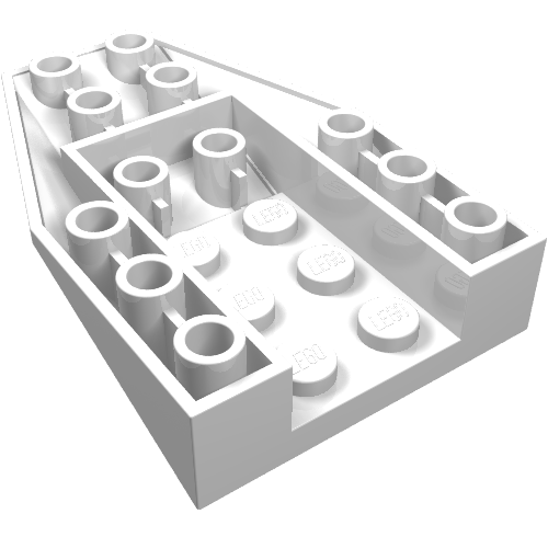 Brick Wedged, Sloped Inverted 6 × 4 with 2 Stud Connections