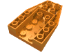Brick Wedged, Sloped Inverted 6 × 4 with 2 Stud Connections Orange