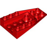 Brick Wedged, Sloped Inverted 6 × 4 with 2 Stud Connections Red