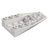 Brick Wedged, Sloped Inverted 6 × 4 with 4 Stud Connections White