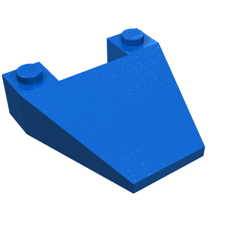 Brick Wedged, Sloped 4 × 4 Taper Blue