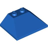 Brick Sloped 45° 3 × 4 Double / 33° Blue