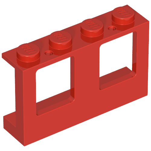 Window 1 × 4 × 2 Plane, Solid Studs Rot