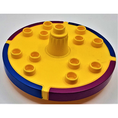 Duplo Merry-Go-Round with Blue and Purple Print Yellow