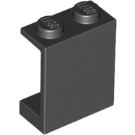 Panel 1 × 2 × 2 [Solid Studs] Black
