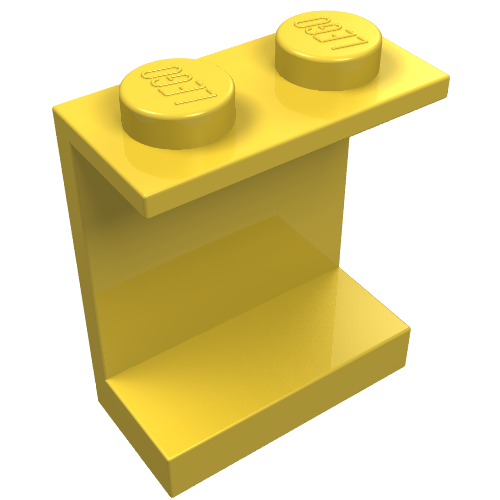 Panel 1 × 2 × 2 [Solid Studs] Yellow