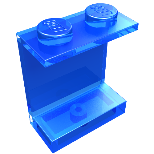 Panel 1 × 2 × 2 [Solid Studs] Trans-Dark Blue