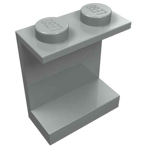 Panel 1 × 2 × 2 [Solid Studs] Light Gray