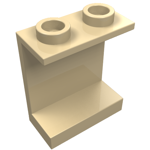 Panel 1 × 2 × 2 [Hollow Studs] Tan