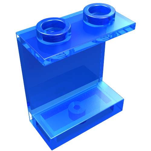 Panel 1 × 2 × 2 [Hollow Studs] Trans-Dark Blue