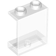 Panel 1 × 2 × 2 [Hollow Studs] Trans-Clear