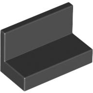 Panel 1 × 2 × 1 [Square Corners] Schwarz