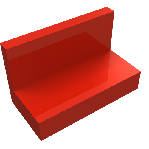Panel 1 × 2 × 1 [Square Corners] Rot