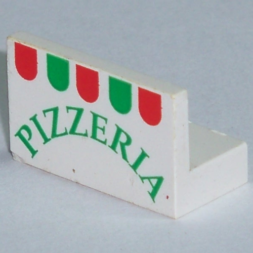 Panel 1 × 2 × 1 with Pizzeria Print White