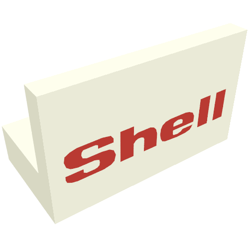 Panel 1 × 2 × 1 with 'Shell' Print Weiß