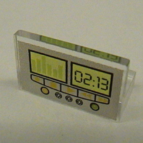 Panel 1 × 2 × 1 with CD Player Controls with 02:13 Print Trans-Clear