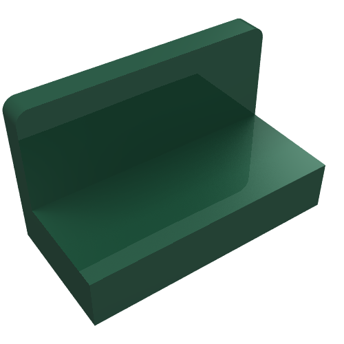 Panel 1 × 2 × 1 [Rounded Corners] Dark Green