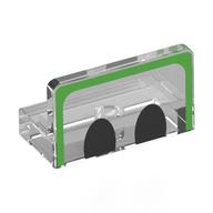 Panel 1 × 2 × 1 with Bright Green Border, Black Eyes print Transparent