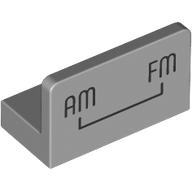Panel 1 × 2 × 1 with 'AM FM' print Hellblaugrau