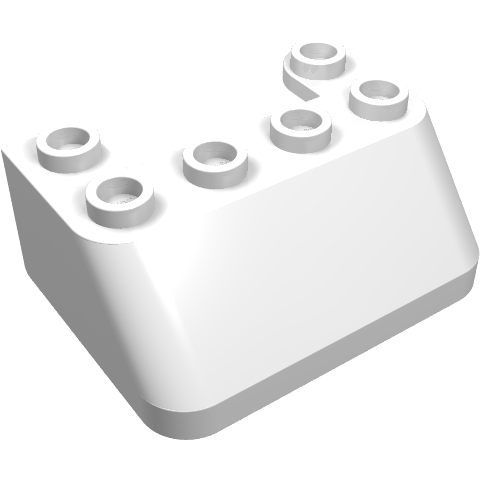 Windscreen 3 × 4 × 1 1/3 with 6 Studs on Top White