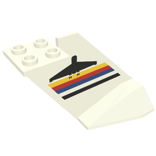 Tail Wedge with Airport Classic Print Weiß