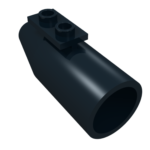 Engine Smooth Large, Cone Back [1 × 2 Thin Top Plate] Schwarz